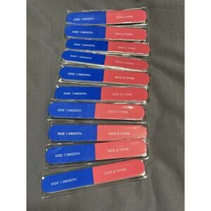 NEW Lot of 10 Beauty Studio 35 Shape, Smooth & Shine Purse Nail Buffer 3 Sided